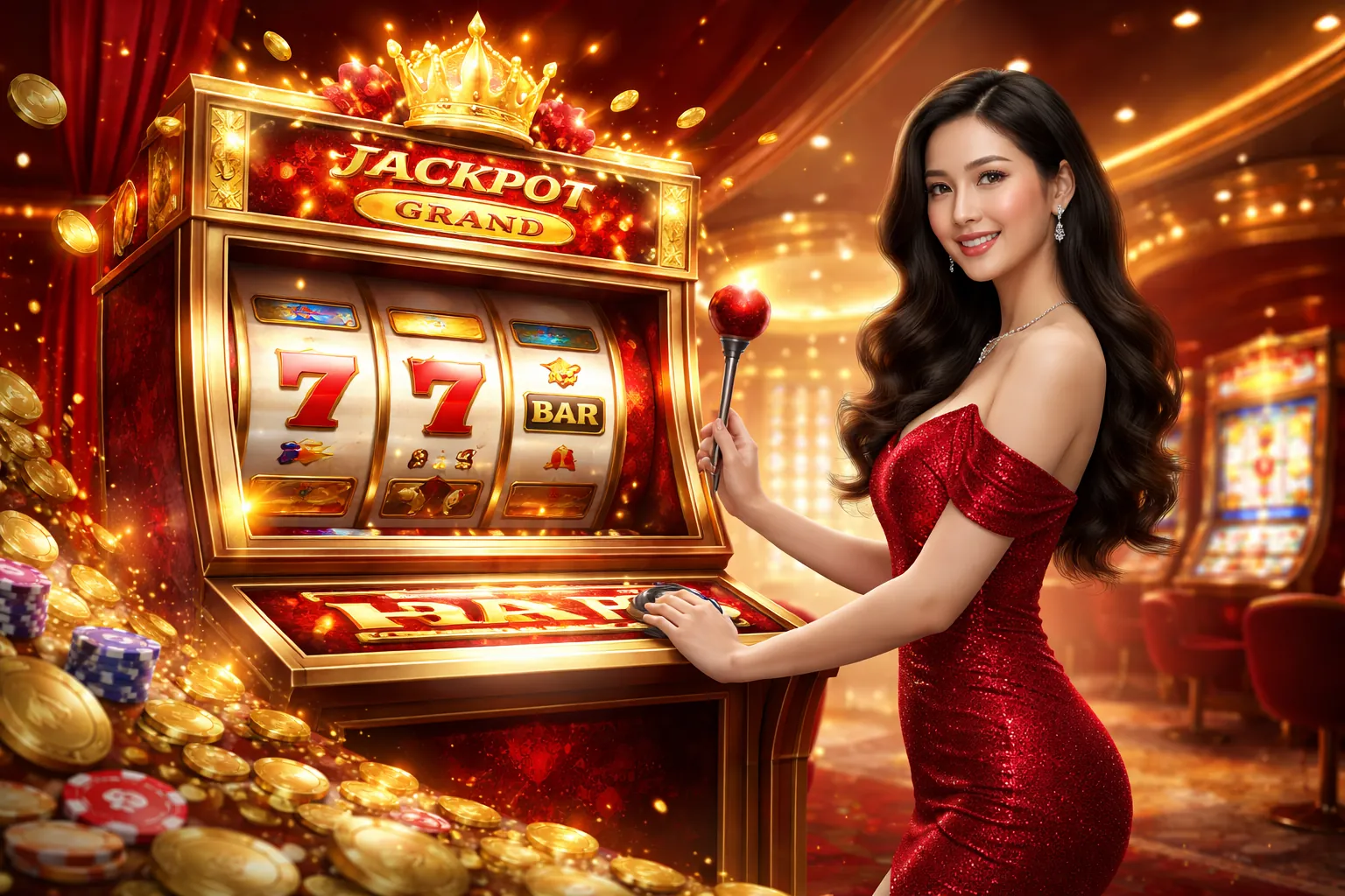Hình ảnh quay hũ slot game đầy màu sắc tại f1686 trang chủ chính thức